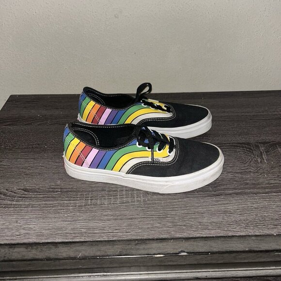 Vans Authentic Refract Rainbow Athletic Skate Sneakers Women’s 7.5 Men’s 6 - Picture 2 of 8